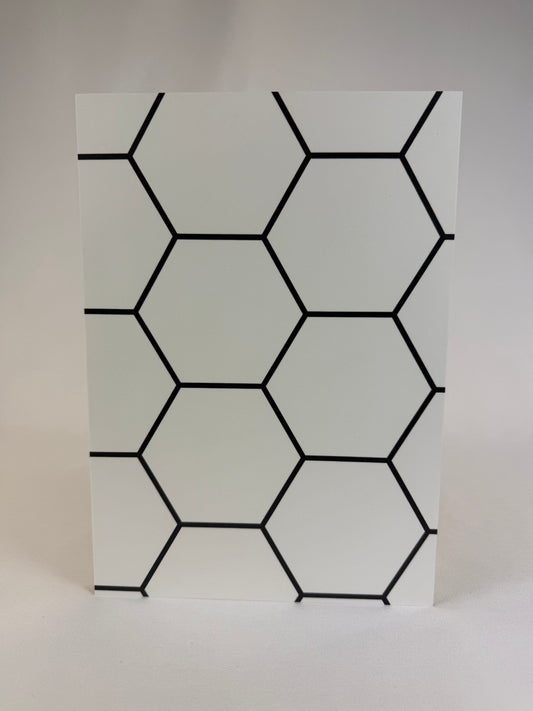 CPL DP Hexagon Wht dark lines/Wht 2440x1220x3mm