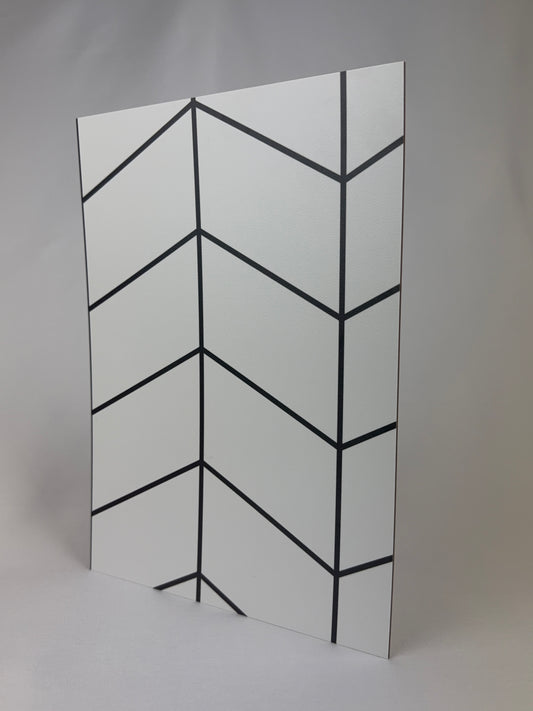CPL DP Fishbone White dark lines/Wht 2440x1220x3mm
