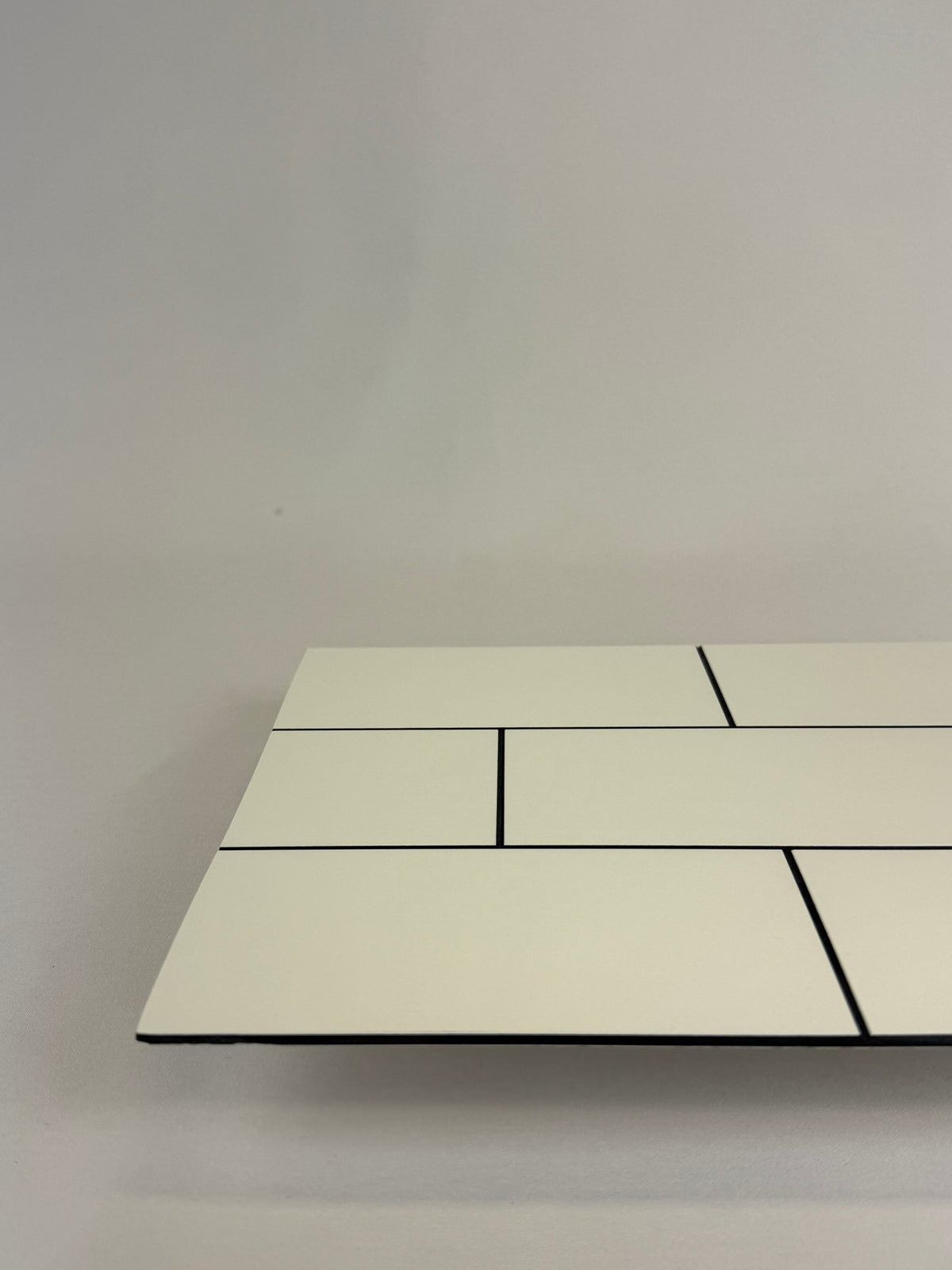 Vitter 3D Subway tile White/ Black lines 2440x1220x03mm
