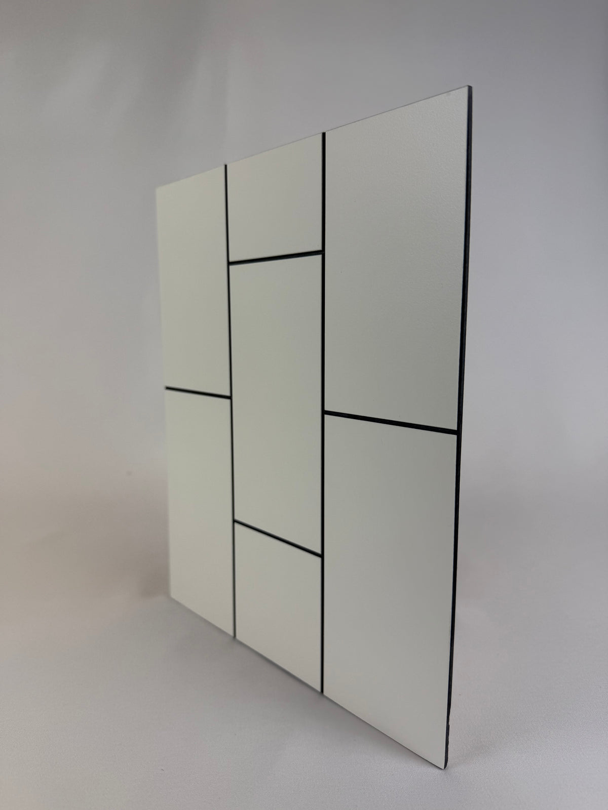 Vitter 3D Subway tile White/ Black lines 2440x1220x03mm