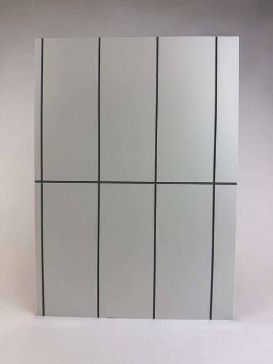 Vitter 3D Rectangle tile splashback 1490x300x3mm 2/s Milan Grey/ Brooklyn Grey Alum finish