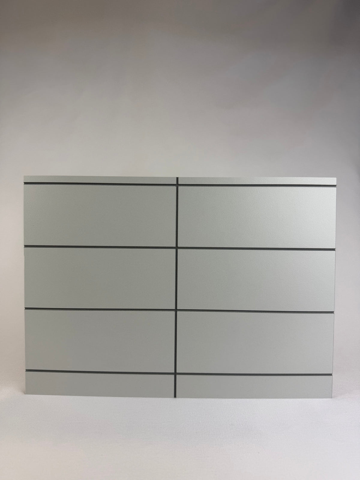 Vitter 3D Rectangle tile splashback 1490x300x3mm 2/s Milan Grey/ Brooklyn Grey Alum finish